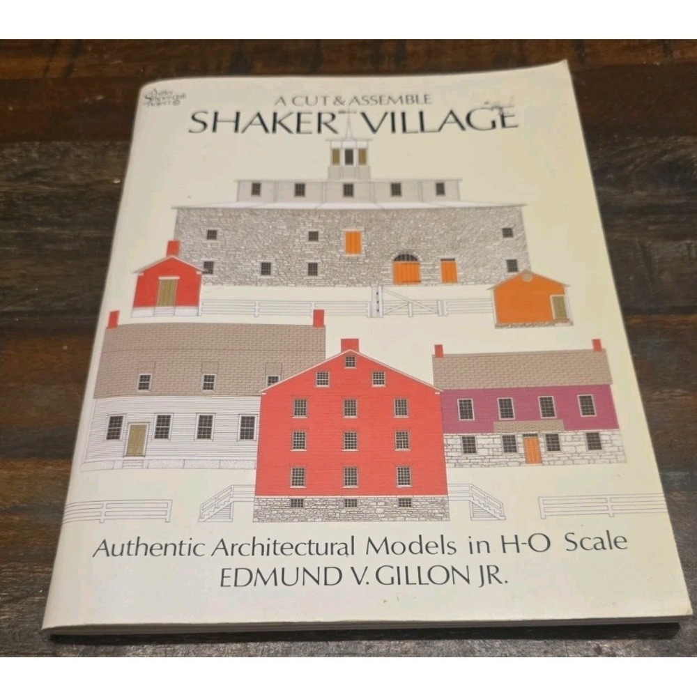 Vintage Cut & Assemble Shaker Village HO Scale Model Book Edmund V Gillon Uncut